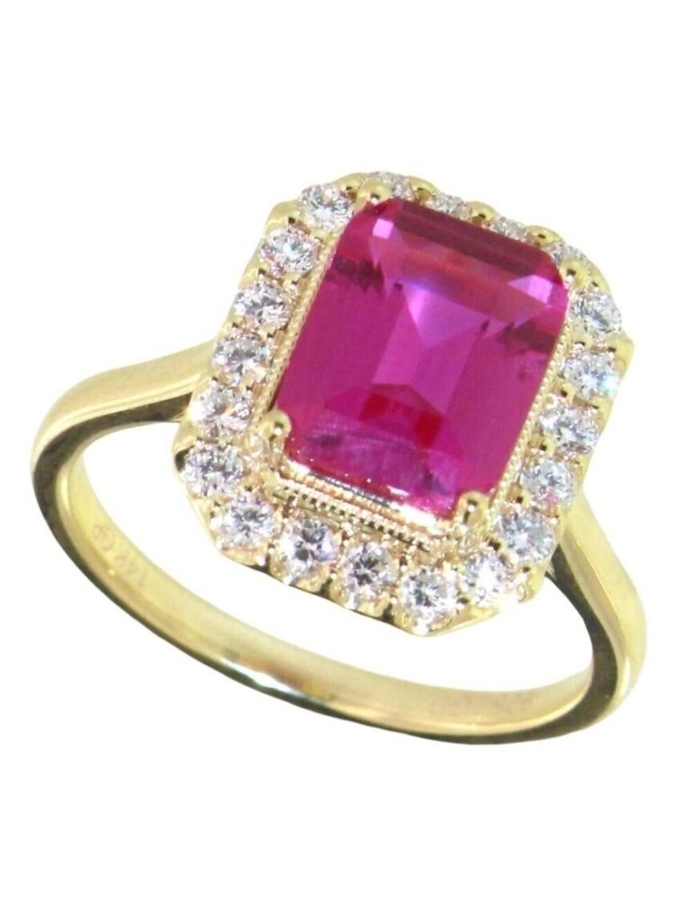2 Carat Pink Sapphire & Diamond Ring Sz 7 Appraised At $1465 View 3